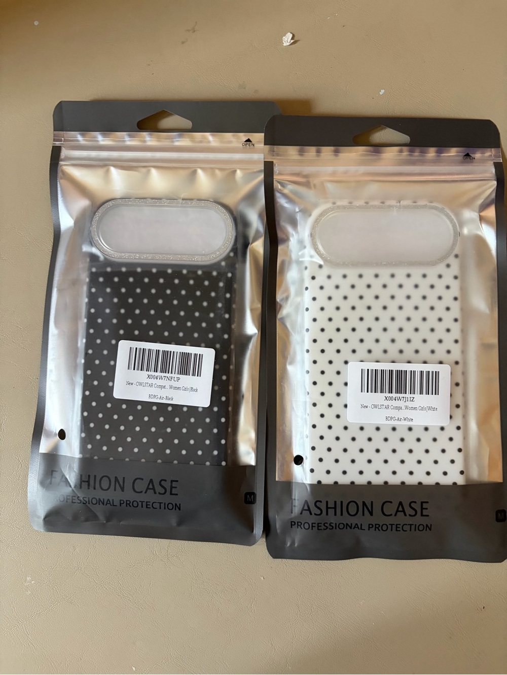 Fashion Dot Pattern Phone Case - Black & White - Unbranded set of 2